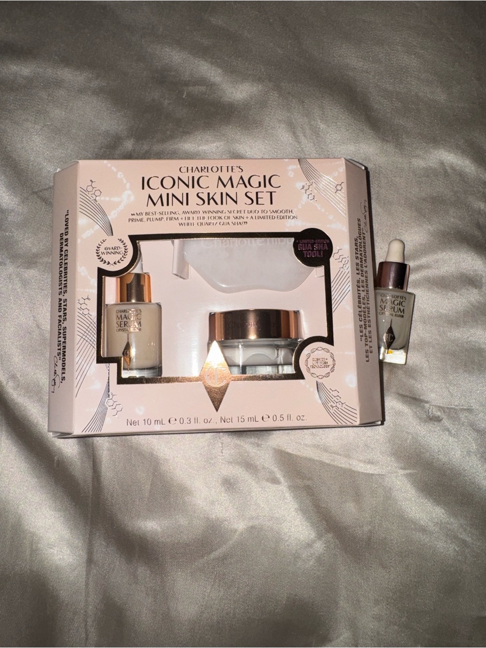 Charlotte Tilbury Mini Skin Set – Pink Packaging with Rose Gold Accents
